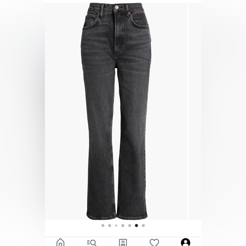 AGOLDE High Waist Stove Pipe Jeans in Metal sz 26